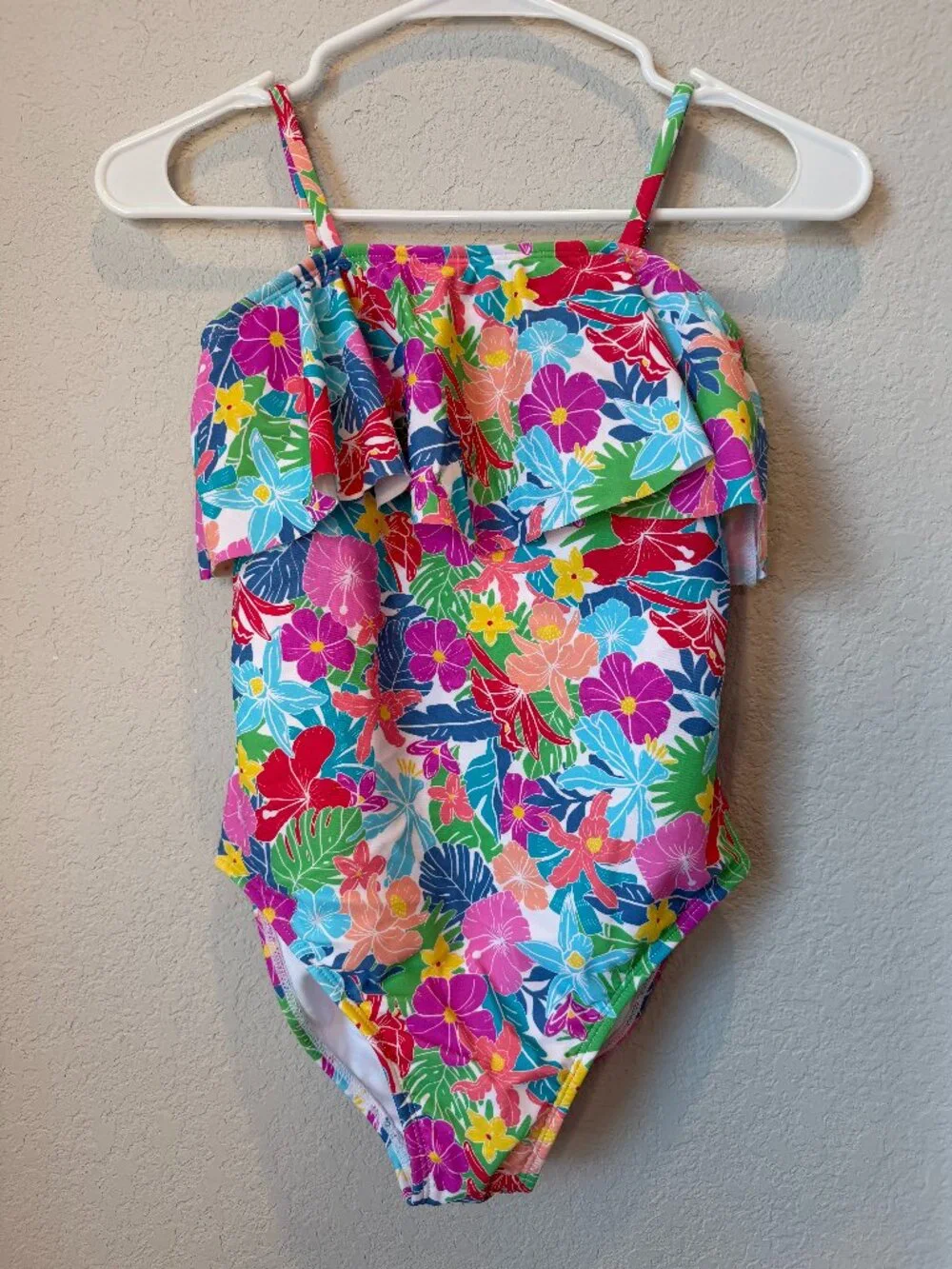 NWT Girl's Raisins Vibrant Floral One Piece Bathing Suit Size 14